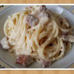 Spaghetti carbonara - traditional recipe 