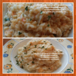 Risotto al salmone polpa di granchio e gamberi