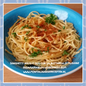 Spaghetti aglio e olio con la bottarga di muggine – Italian Kitchen Club